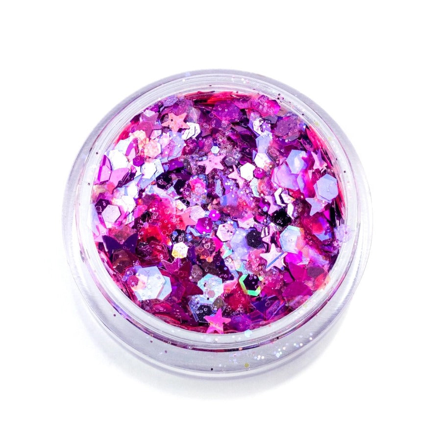 Lunautics: Lunita - Pink and Magenta Butterfly Chunky Glitter