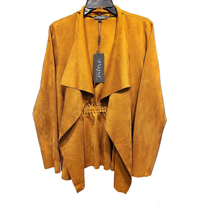 Papa Fashions: Faux Suede Jacket, Camel