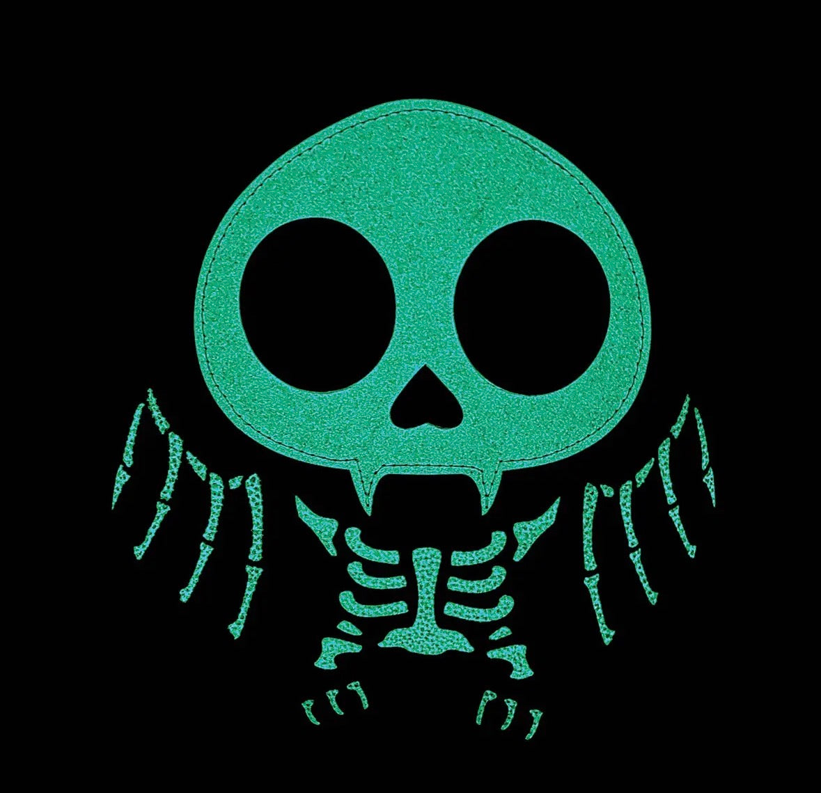 Comeco: Glow In Dark Dark Skeleton Bat Shoulder Bag