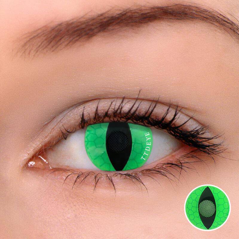 Ttd Eye: Snake Eye Green Colored Contacts