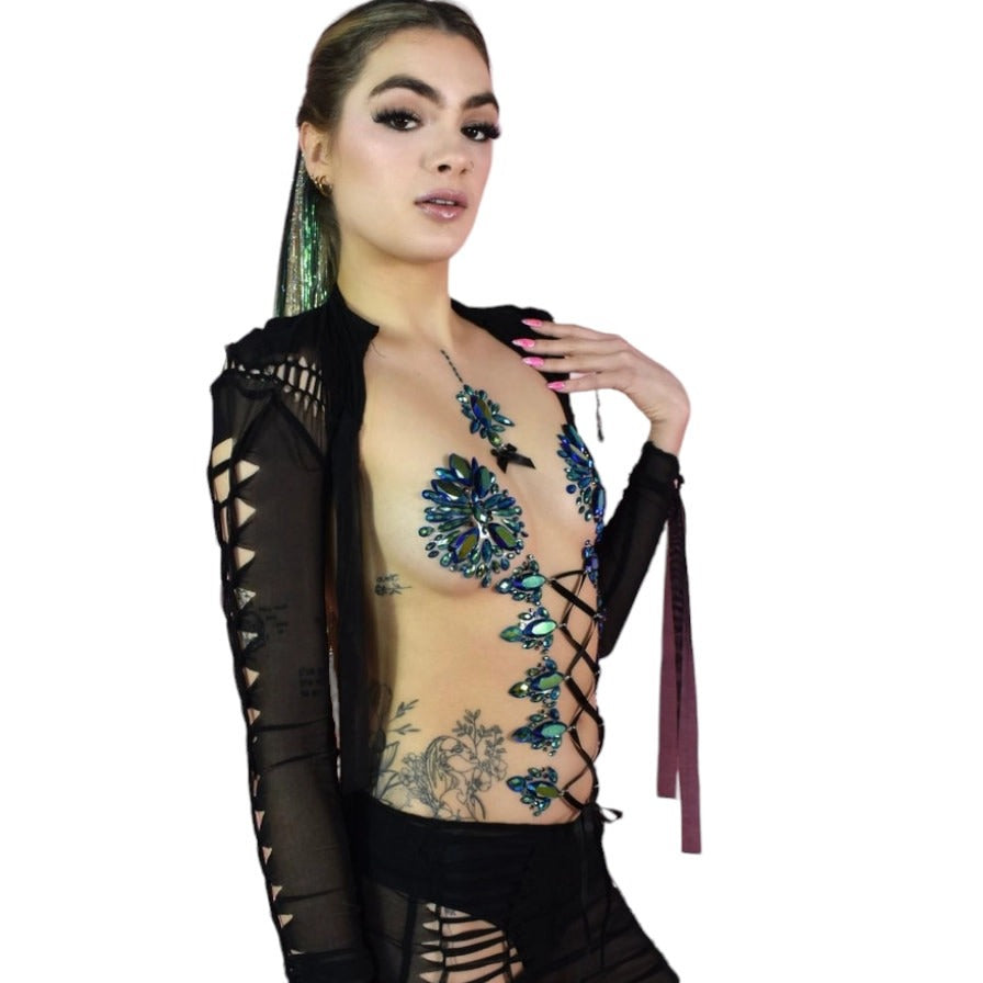 Lunautics: Lace Up Corset Jewels with Ribbon Tie