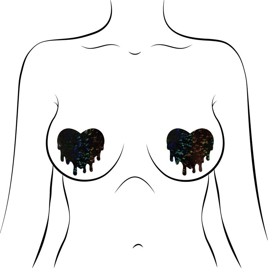 Pastease: Black Shattered Glass Melty Hearts