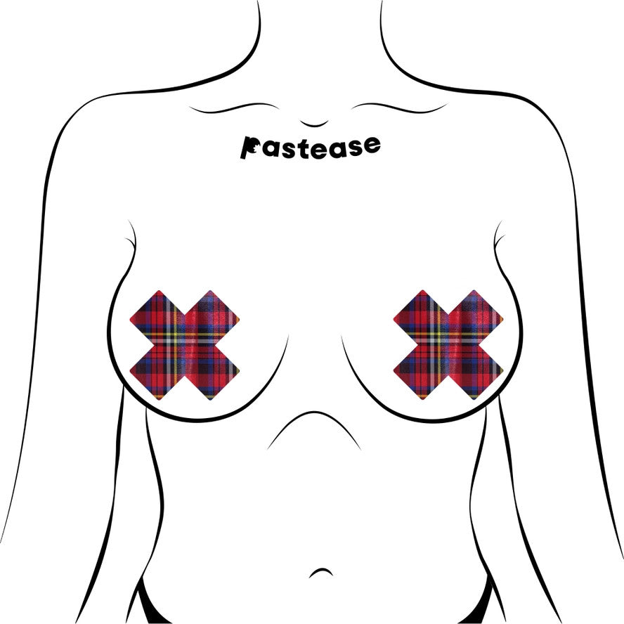 Pastease: Red Plaid Punk X's