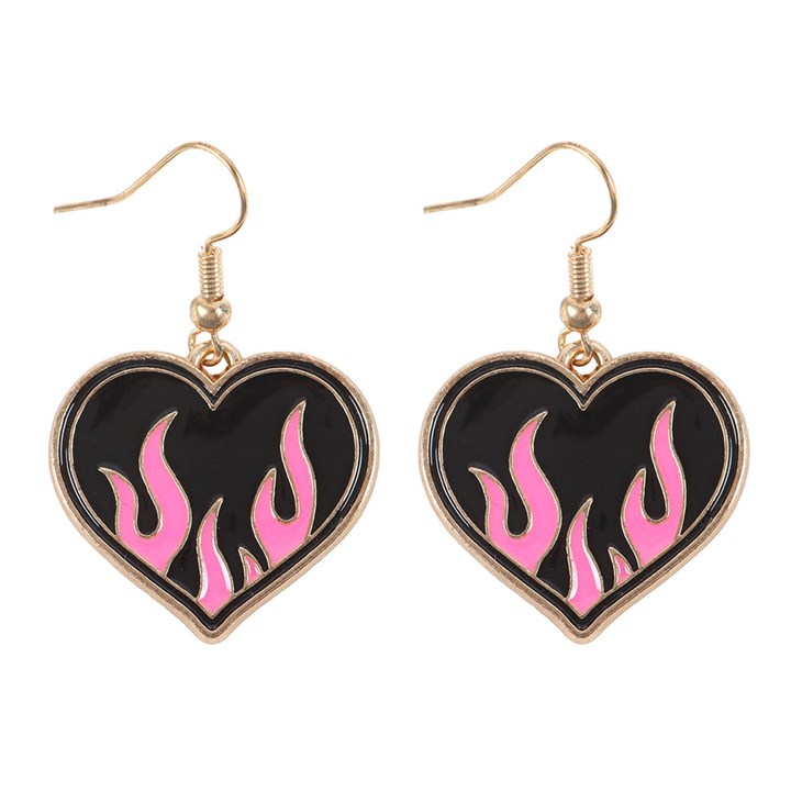 Something Different: Burning Heart Y2K Earrings