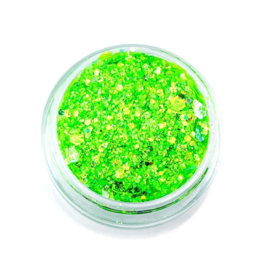 Lunautics: Slime Green Chunky UV Reactive Glitter