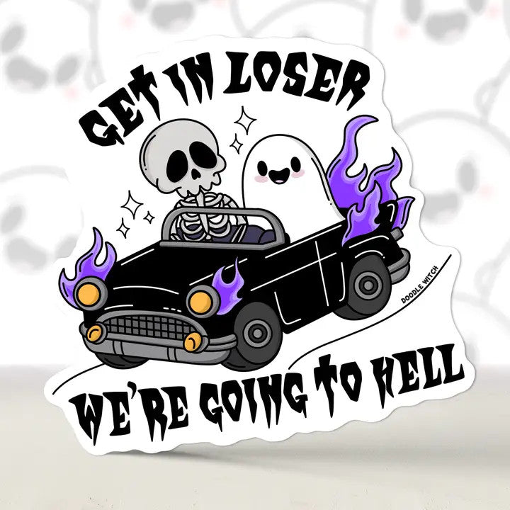 DW: We're Going To Hell Sticker (2.8x3)