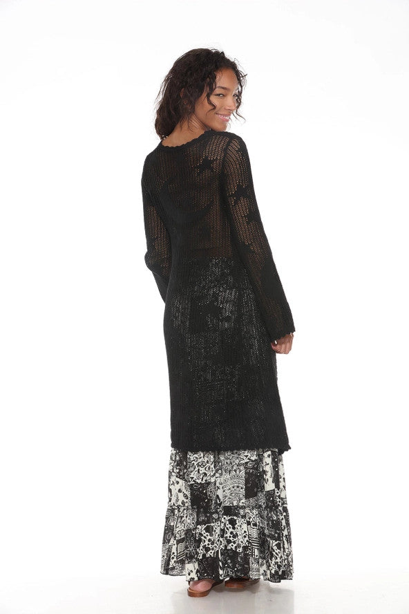 Lakhays: Celestial Lacy Long Cardigan