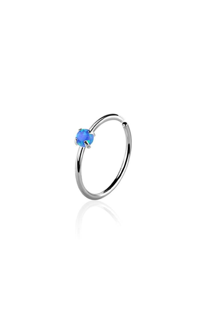 Crave: 316L SS Synthetic Opal Stone 20G Nose Hoop