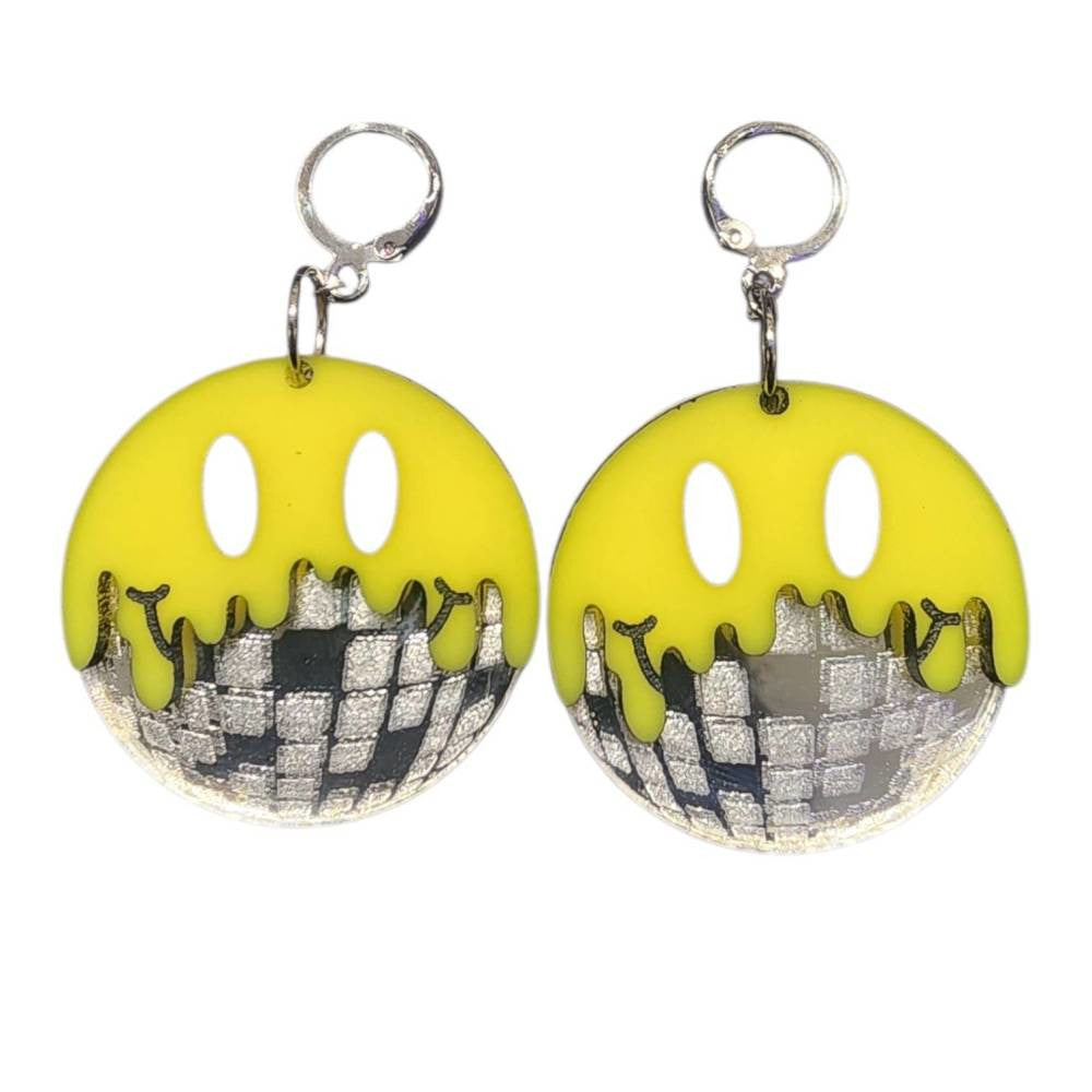 Taco: Smiley Drip Disco Earrings