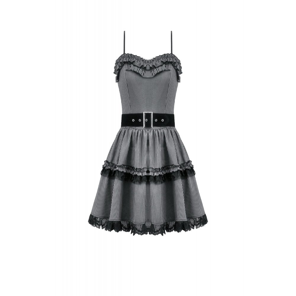 Dark In Love: Striped Goth Mini Dress