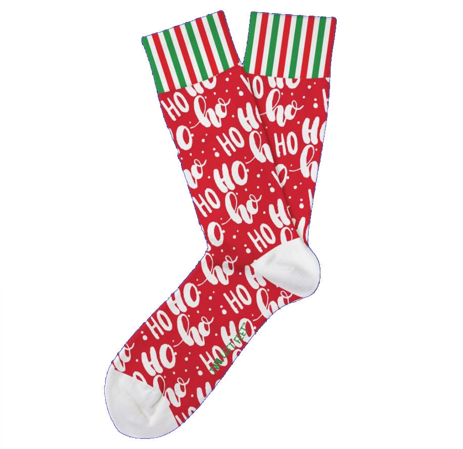 Two Left Feet: Ho Ho Holiday Socks Medium