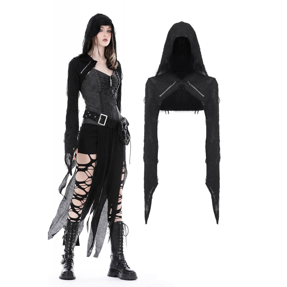 Dark in Love: Devil Shredded Hooded Cape