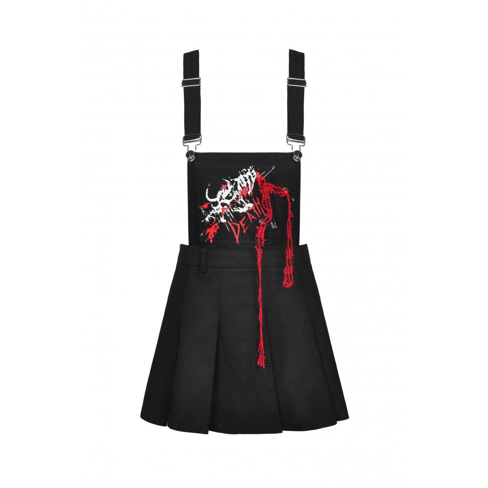 Dark In Love: Blood Devil Strapped Pleated Dress