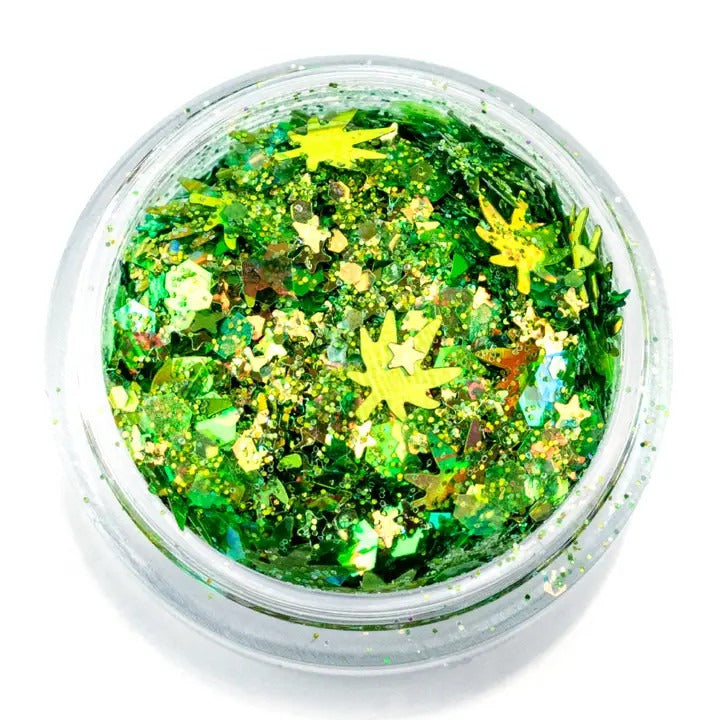 Lunautics: Mary Jane - Green Chunky Glitter Mix