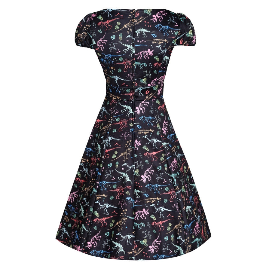 Dolly&Dotty: Dinosaur Fossil Dress- Claudia