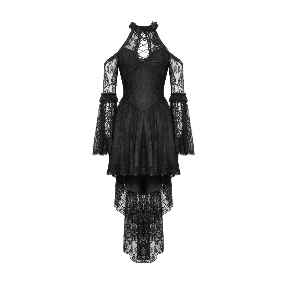 Dark In Love: Goth Rose Vine Lace Tail Dress