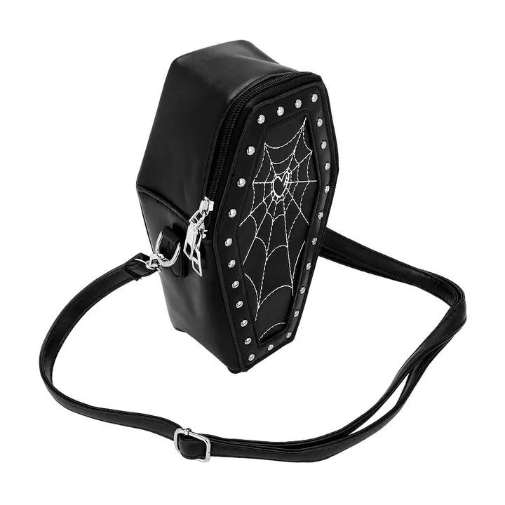 Sensibling: Black Spider Web Coffin Bag