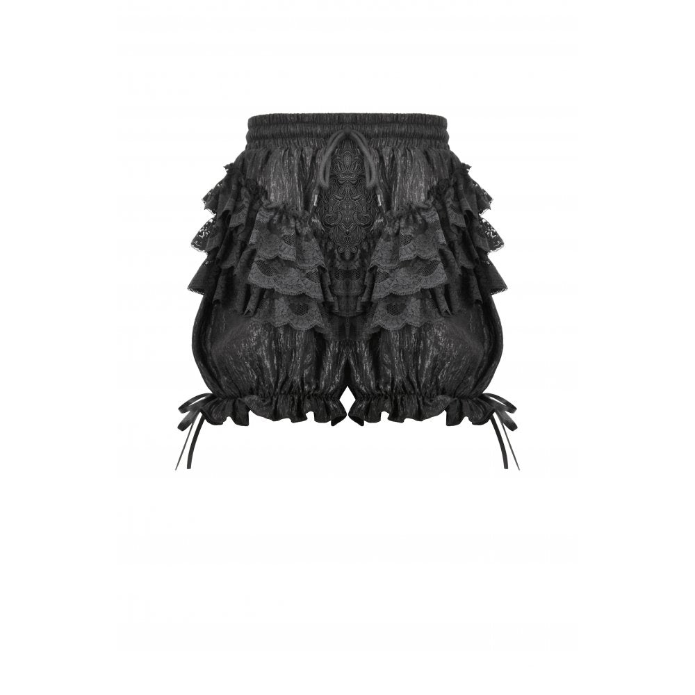 Dark In Love: Lolita Lace Trimmed Lantern Shorts