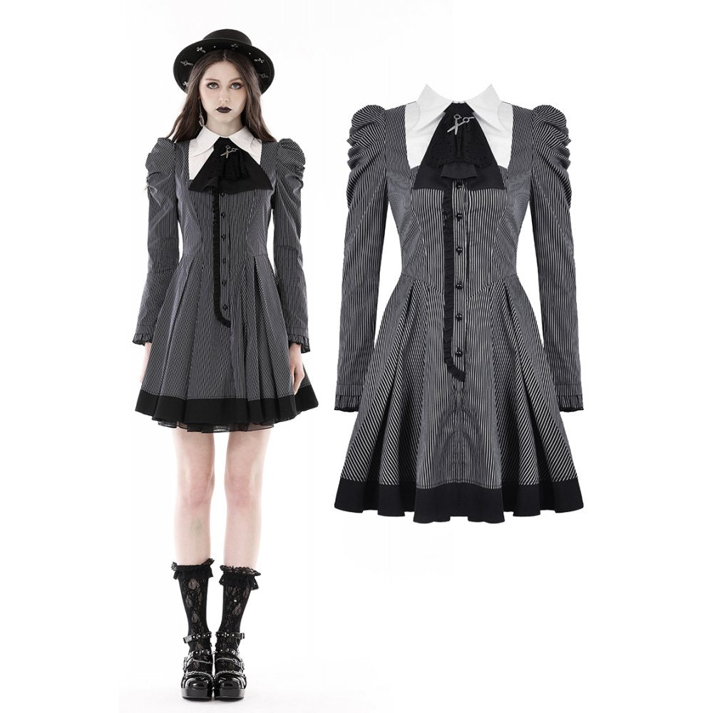 Dark In Love: Pin-Striped Preppy Dress