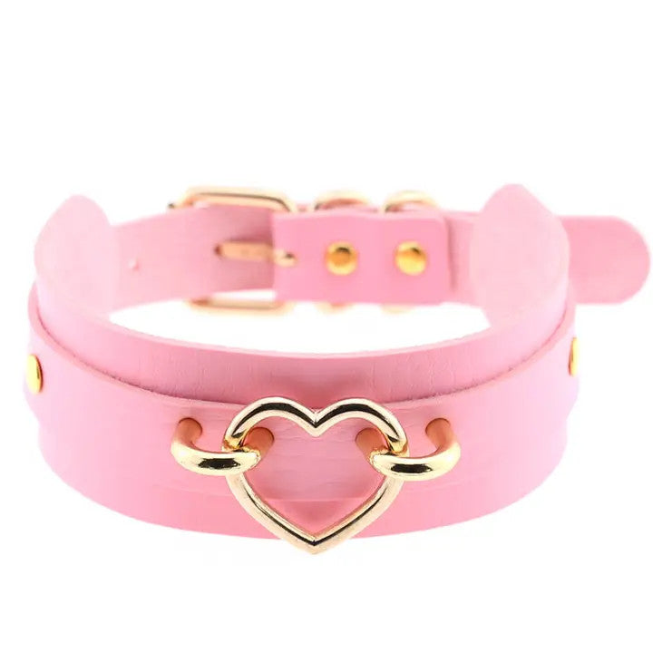 Salina: Punk Rock Collar - Gold Heart
