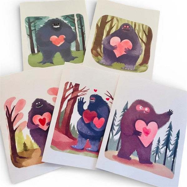Cryptic: Bigfoot Sasquatch Valentines Day Card