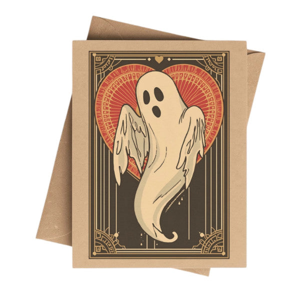 Cryptic: Spooky Ghost Heart Valentines Day Card