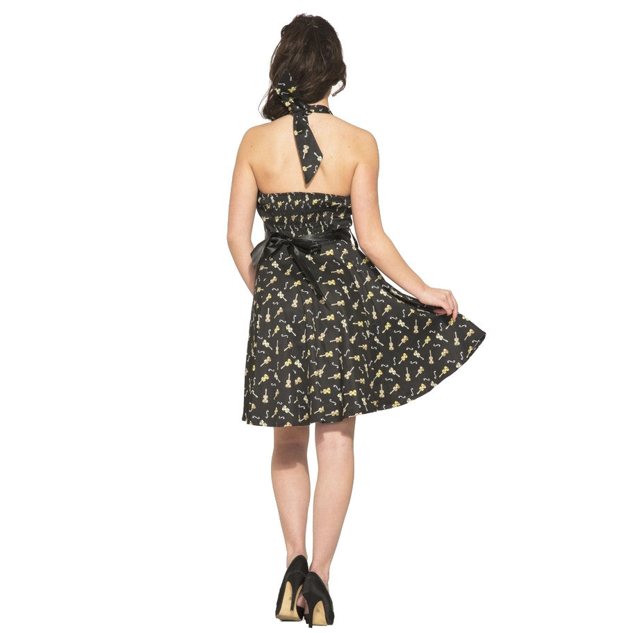 Orchid Bloom: Violin Vixen Halter Dress
