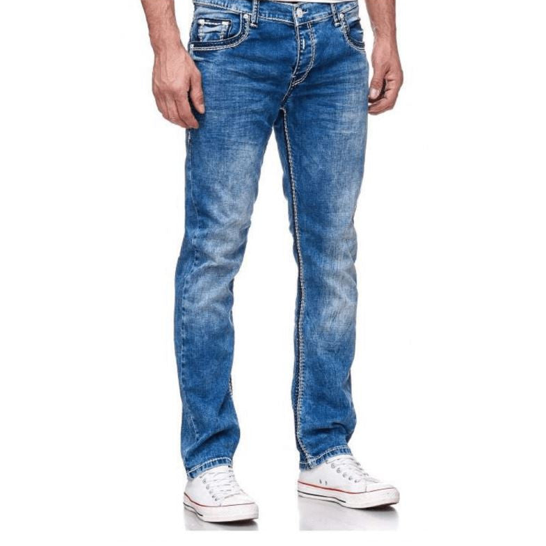 Rusty Neal: Levin-4 Stitch Embroidered Denim