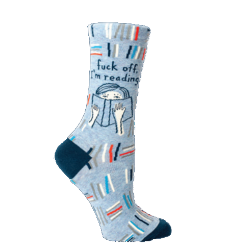 Blue Q: Fuck Off I'm Reading Women's Socks