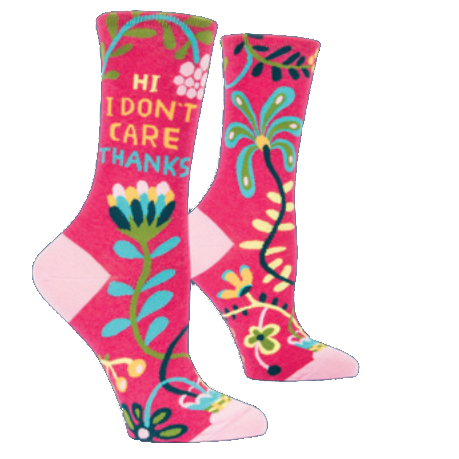 Blue Q: Hi, I Don't Care Thanks Women's Socks