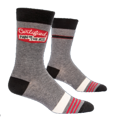 Blue Q: Certified Pain In The Ass Men's Socks