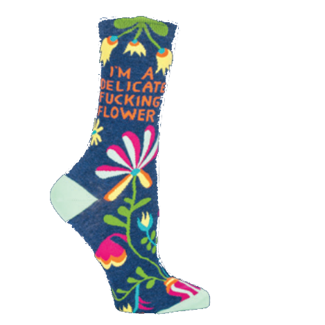 Blue Q: I'm A Delicate Fucking Flower Women's Socks