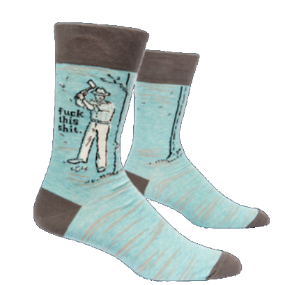 Blue Q: Fuck This Shit Men's Crew Socks