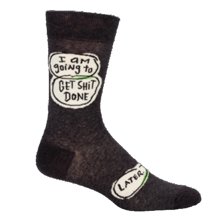 Blue Q: Get Shit Done Men's Crew Socks