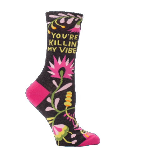 Blue Q: You're Killing My Vibe Women's Socks