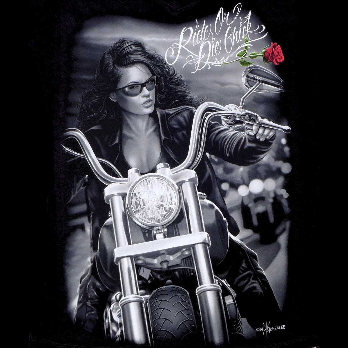 Dga: Ride Or Die Chick Teeshirt 2X