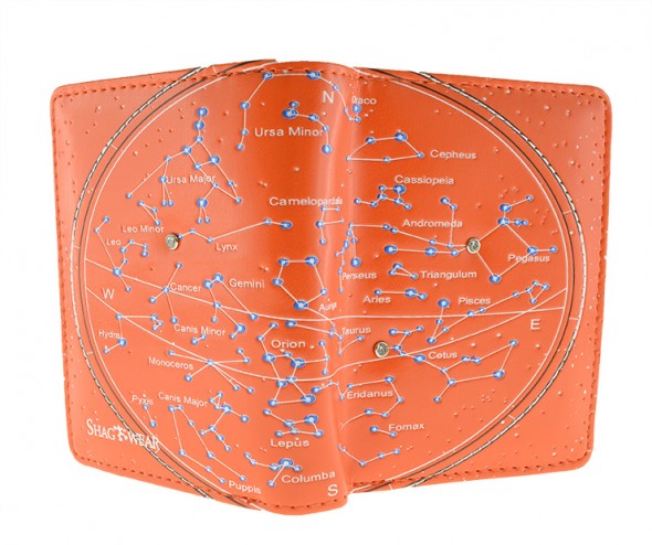 SHAGWEAR: CONSTELLATIONS SMALL ORANGE WALLET