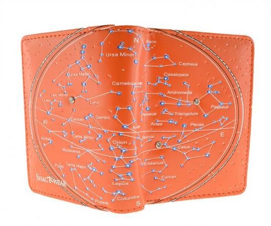 SHAGWEAR: CONSTELLATIONS SMALL ORANGE WALLET