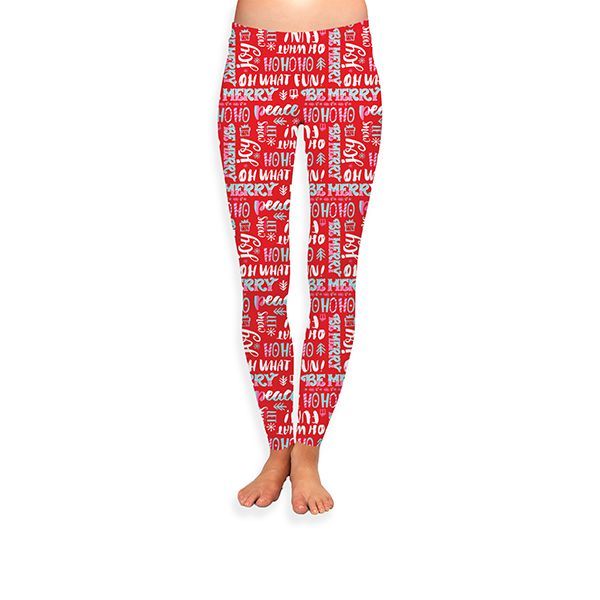 Two Left Feet: Seasons Greetings Holiday Leggings S/M