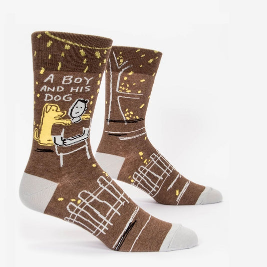 Blue Q: A Boy and His Dog Crew Socks