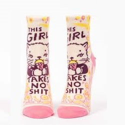 Blue Q: Girl Takes No Shit Ankle Socks