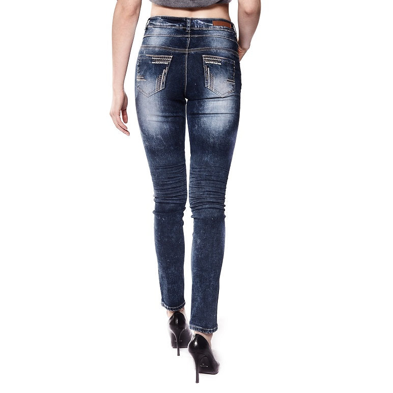 Foxy Jeans: Skinny Blue And Brown