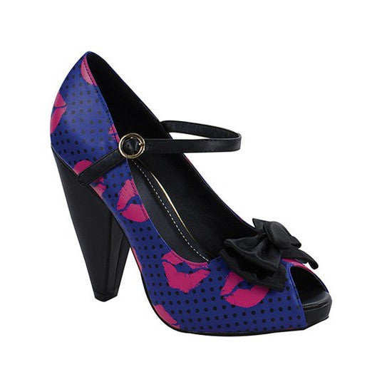 T.U.K: Blue/Pnk Kiss Rocket Heel