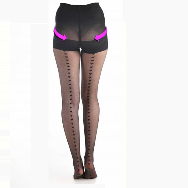 PAMELA MANN: HEART SEAMED SUPPORT TIGHTS