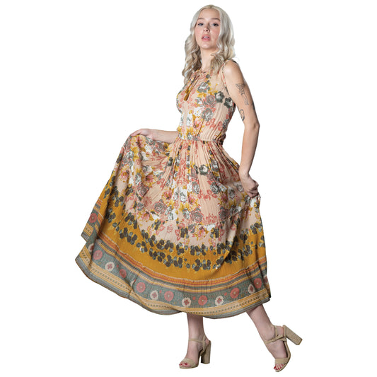Enkay: Mustard Cottage Dress