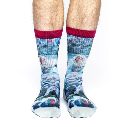 Good Luck Sock: SZ 8-13 Snow Monkeys