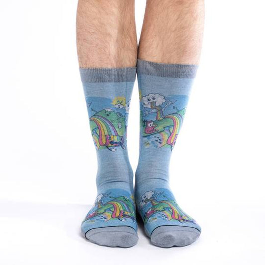 Good Luck Sock: SZ 8-13 Eating Rainbow