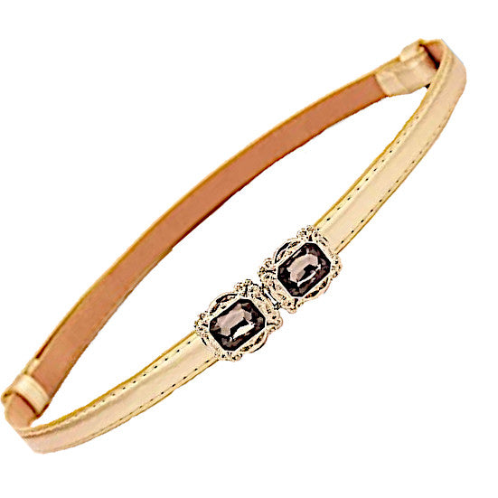 Chic Addition: 1/2" Gold Rhinestone Belt