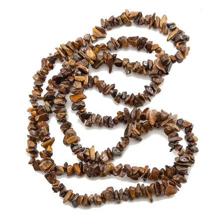 NATURE'S EXPRESSIONS: RED TIGERS EYE CHIP NECKLACE 36"