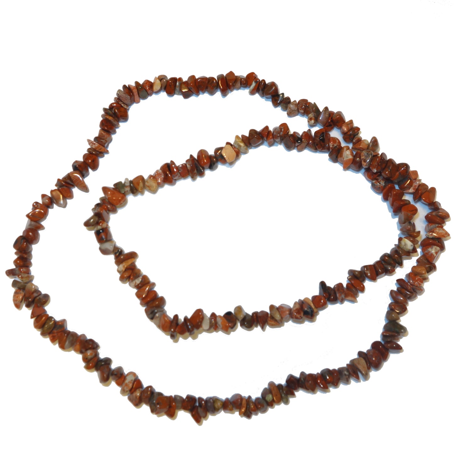 NATURE'S EXPRESSIONS: BRECCIATED JASPER CHIP NECKLACE 36"